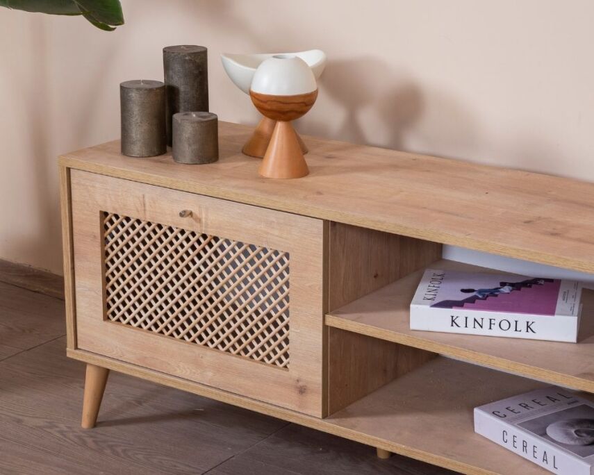 Calvin Ahşap Kapak Detaylı 180 cm Tv Ünitesi - 5