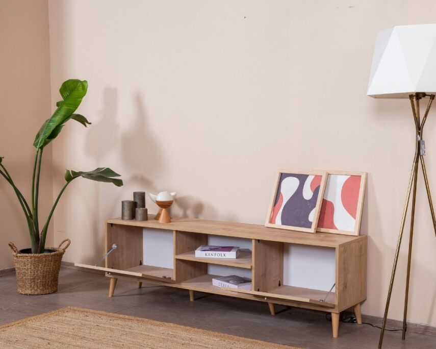 Calvin Ahşap Kapak Detaylı 180 cm Tv Ünitesi - 2