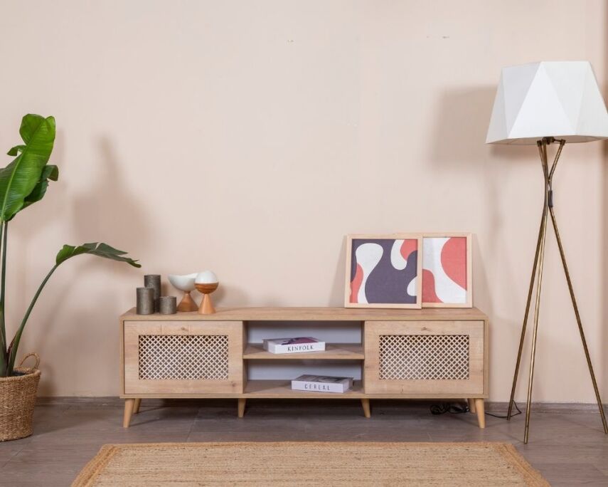 Calvin Ahşap Kapak Detaylı 180 cm Tv Ünitesi - 