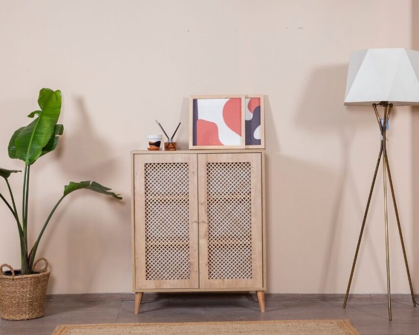 Calvin Ahşap Kapak Detaylı Büfe - 