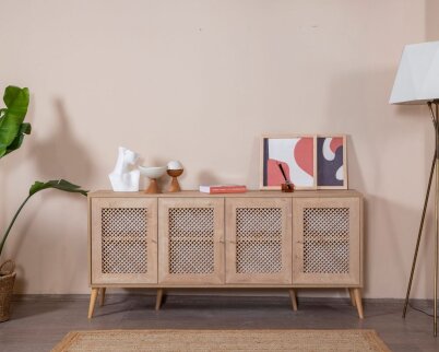 Calvin Ahşap Kapak Detaylı Konsol - 