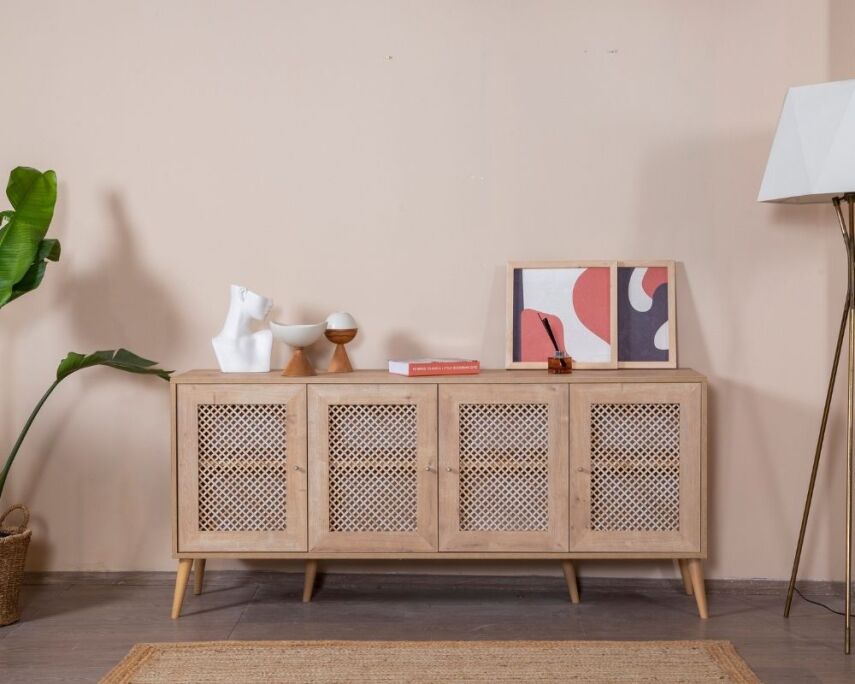 Calvin Ahşap Kapak Detaylı Konsol - 