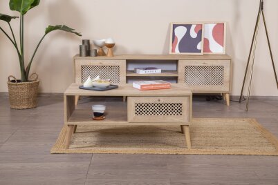 Calvin Ahşap Kapak Detaylı Orta Sehpa - 