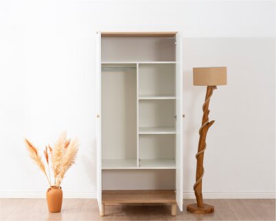 İdea Beyaz Detaylı 2 Kapaklı Gardırop - 3