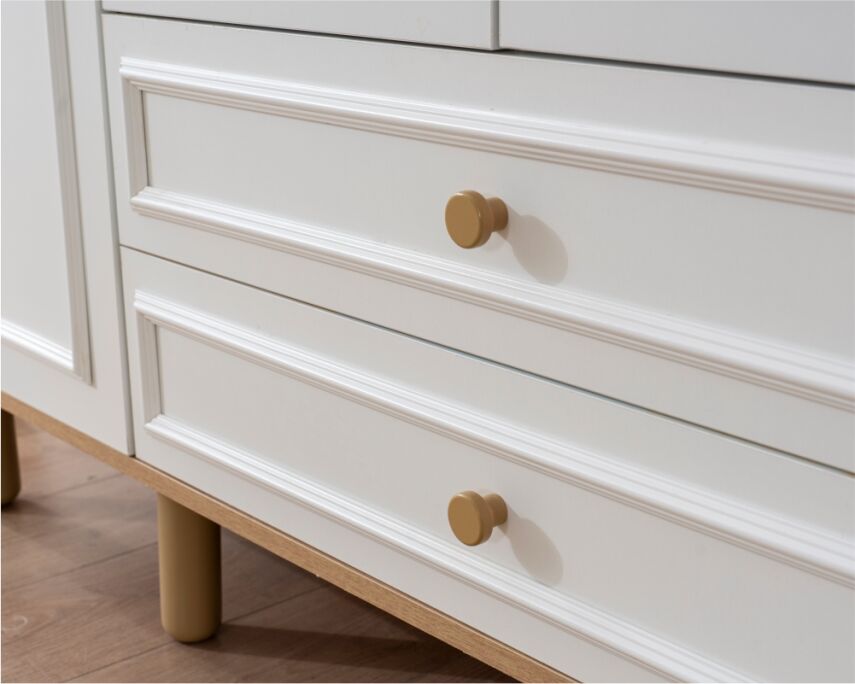 İdea Beyaz Detaylı 3 Kapaklı Gardırop - 4