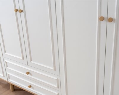 İdea Beyaz Detaylı 5 Kapaklı Gardırop - 4