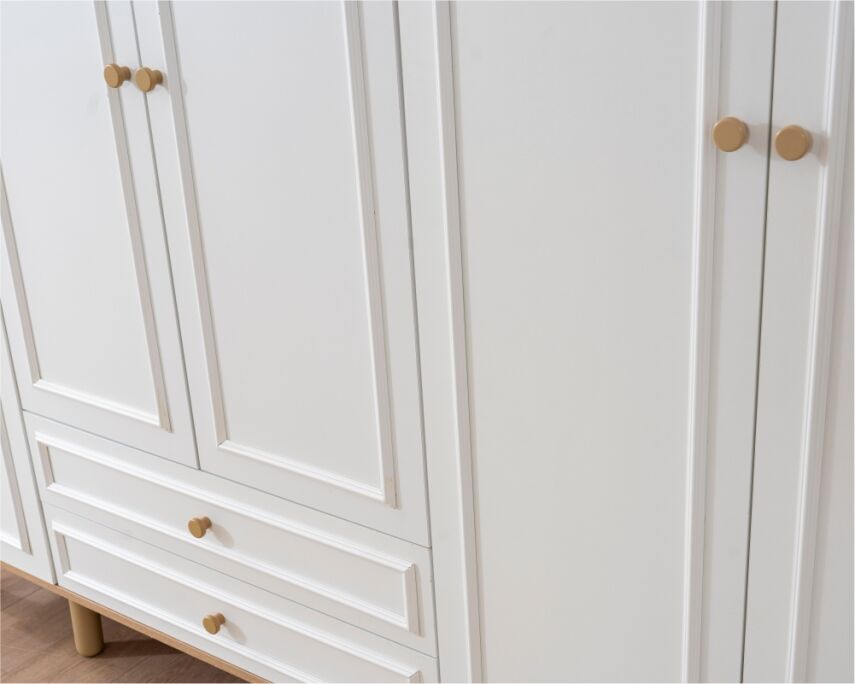 İdea Beyaz Detaylı 5 Kapaklı Gardırop - 4