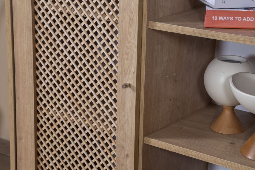 Calvin Ahşap Kapak Detaylı Çok Amaçlı dolap - 3