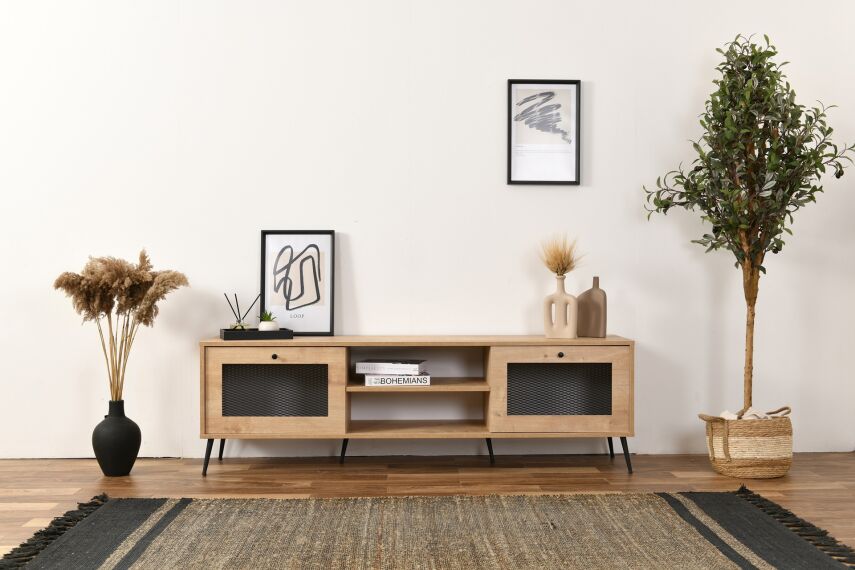 Calvin Telli 2 Kapaklı TV Ünitesi 180 cm - 