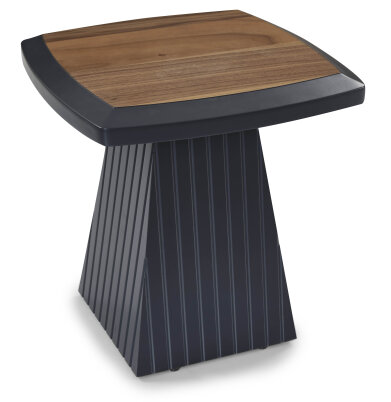 Giza Doğal Ceviz Kaplama Servis Sehpası (Antrasit) - 2