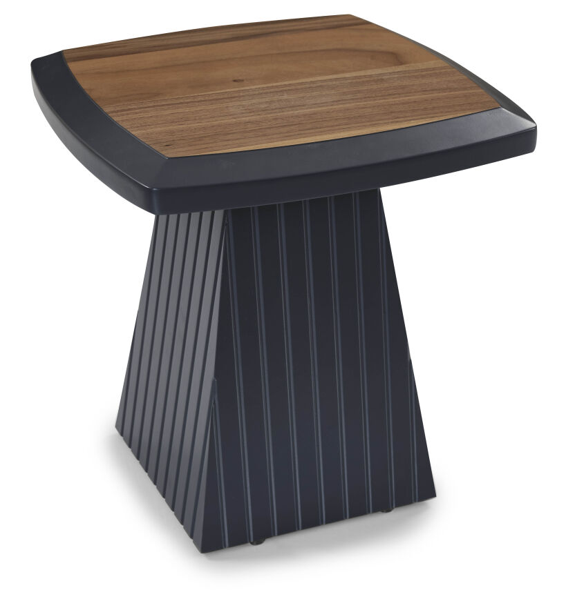 Giza Doğal Ceviz Kaplama Servis Sehpası (Antrasit) - 2