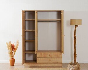 Mind Hazeran Detaylı 3 Kapaklı Gardırop - 5