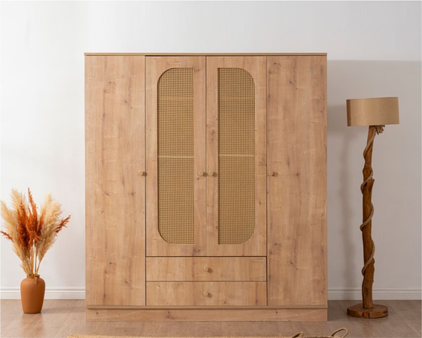 Mind Hazeran Detaylı 4 Kapaklı Gardırop - 1