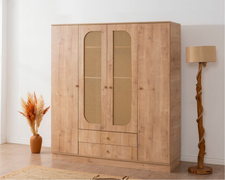 Mind Hazeran Detaylı 4 Kapaklı Gardırop - 2