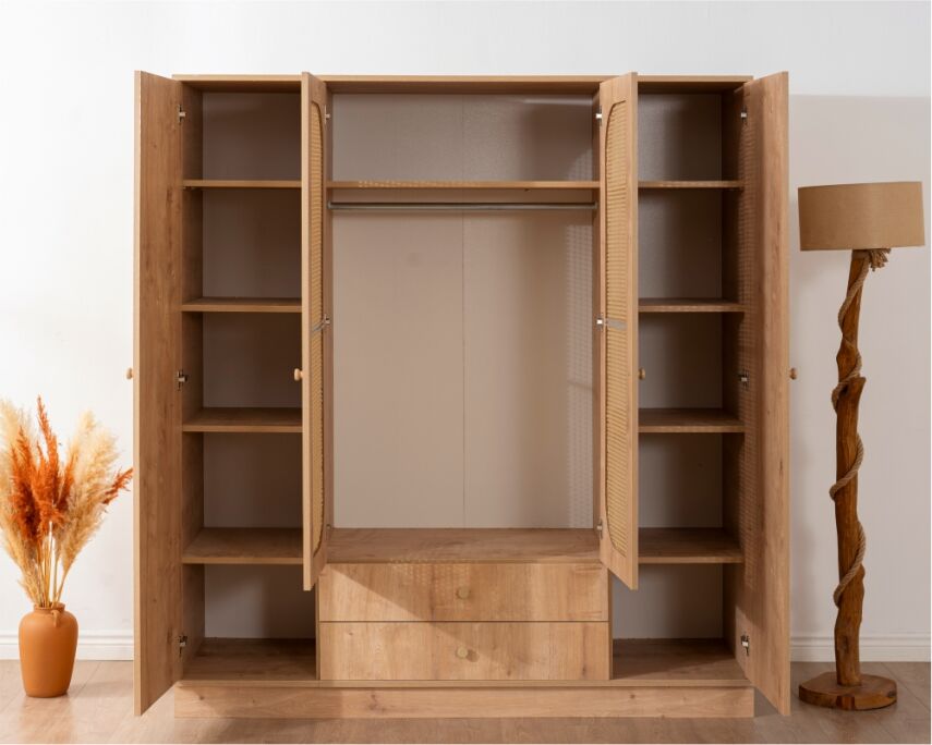 Mind Hazeran Detaylı 4 Kapaklı Gardırop - 3