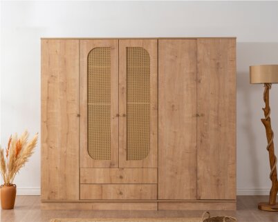 Mind Hazeran Detaylı 5 Kapaklı Gardırop - 