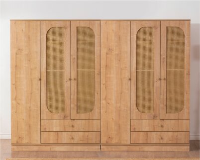 Mind Hazeran Detaylı 6 Kapaklı Gardırop - 