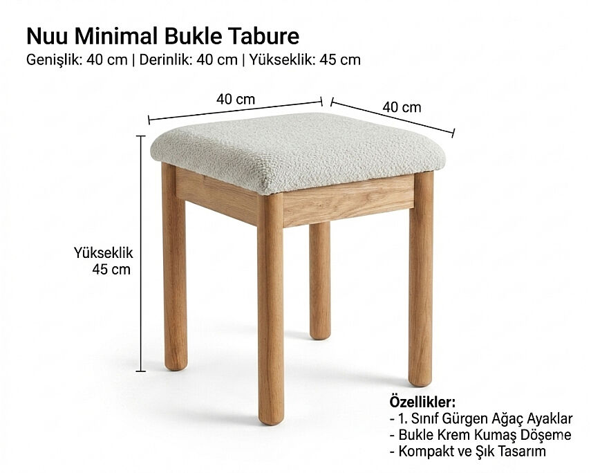 Nuu Minimal 2'li Tabure - 1