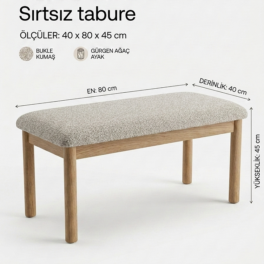 Nuu Minimal Sırtsız Bench - 1
