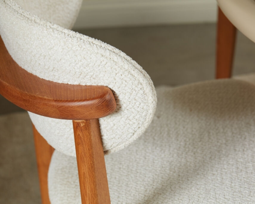 Somera Doğal Ceviz Kaplama Masa Takımı 6 Sandalye 1 Masa 170x90 - 5