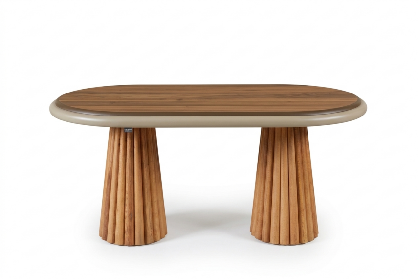 Somera Doğal Ceviz Kaplama Sabit Masa 90x170 - 1