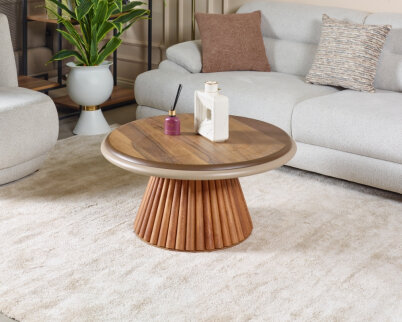 Somera Doğal Ceviz Kaplama Orta Sehpa - 