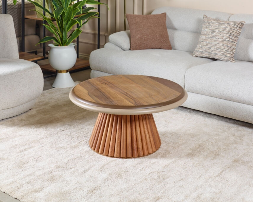 Somera Doğal Ceviz Kaplama Orta Sehpa - 2