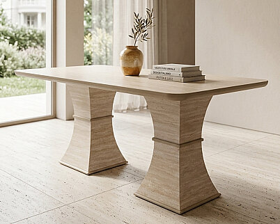 Velora Traverten Masa Takımı 1 Masa 6 Sandalye (170 x 90) - 4