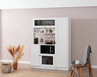 Vetra Kahve Köşesi Beyaz Tel Set - 4