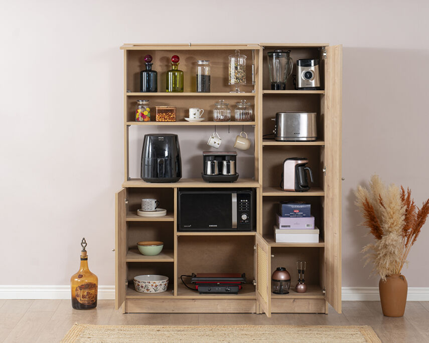 Vetra Kahve Köşesi Meşe Hazeran Set - 3