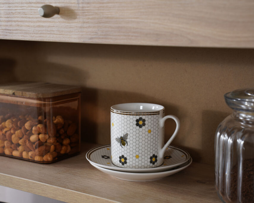 Vetra Kahve Köşesi Meşe Hazeran Set - 6