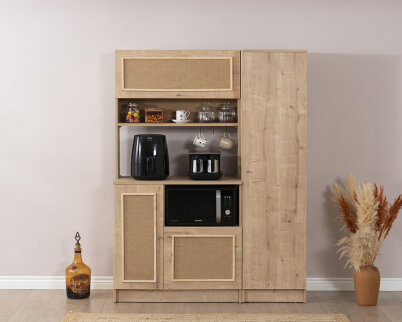 Vetra Kahve Köşesi Meşe Jüt Kumaş Set - 2