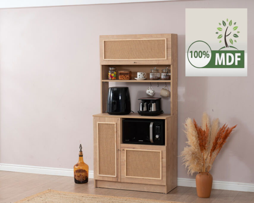 Vetra Kahve Köşesi Meşe Jüt Kumaş Tekli - 