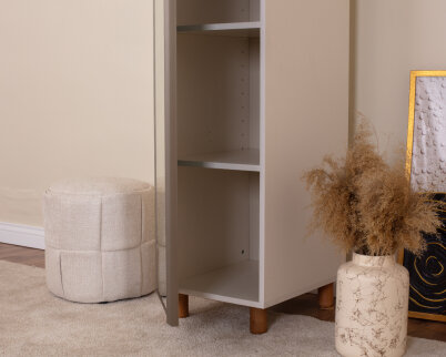 İtra 1 Kapaklı Gardırop Krem Gövde (Aynalı Kapak) - 4