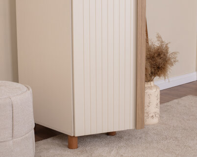 İtra 1 Kapaklı Gardırop Krem Gövde (Krem Lake Kapak) - 5