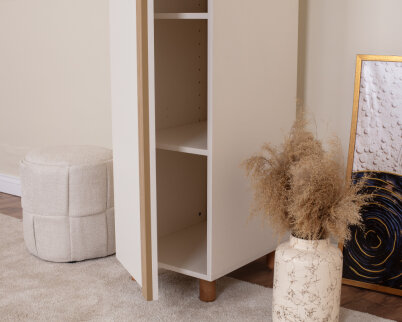 İtra 1 Kapaklı Gardırop Krem Gövde (Krem MDFLAM Kapak) - 4