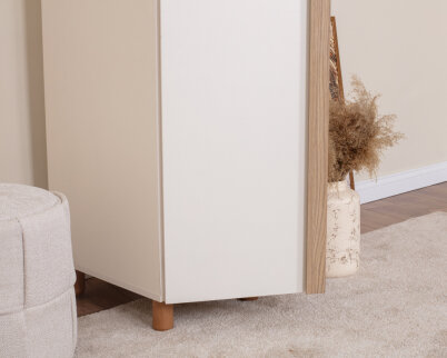 İtra 1 Kapaklı Gardırop Krem Gövde (Krem MDFLAM Kapak) - 5