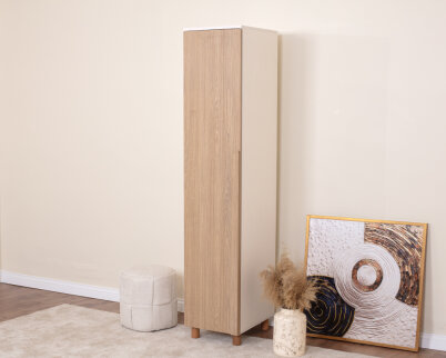 Vibe 1 Kapaklı Krem Gövde (Meşe MDFLAM Kapak) - 