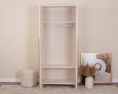 İtra 2 Kapaklı Gardırop Krem Gövde (Krem MDFLAM Kapak) - 3