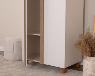 İtra 2 Kapaklı Gardırop Krem Gövde (Krem MDFLAM Kapak) - 4