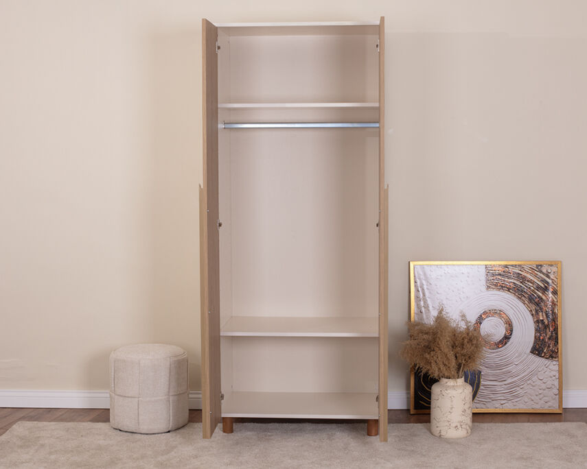 Vibe 2 Kapaklı Krem Gövde (Meşe MDFLAM Kapak) - 3