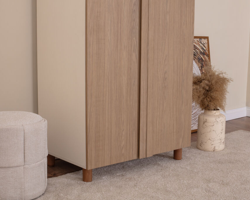 Vibe 2 Kapaklı Krem Gövde (Meşe MDFLAM Kapak) - 6