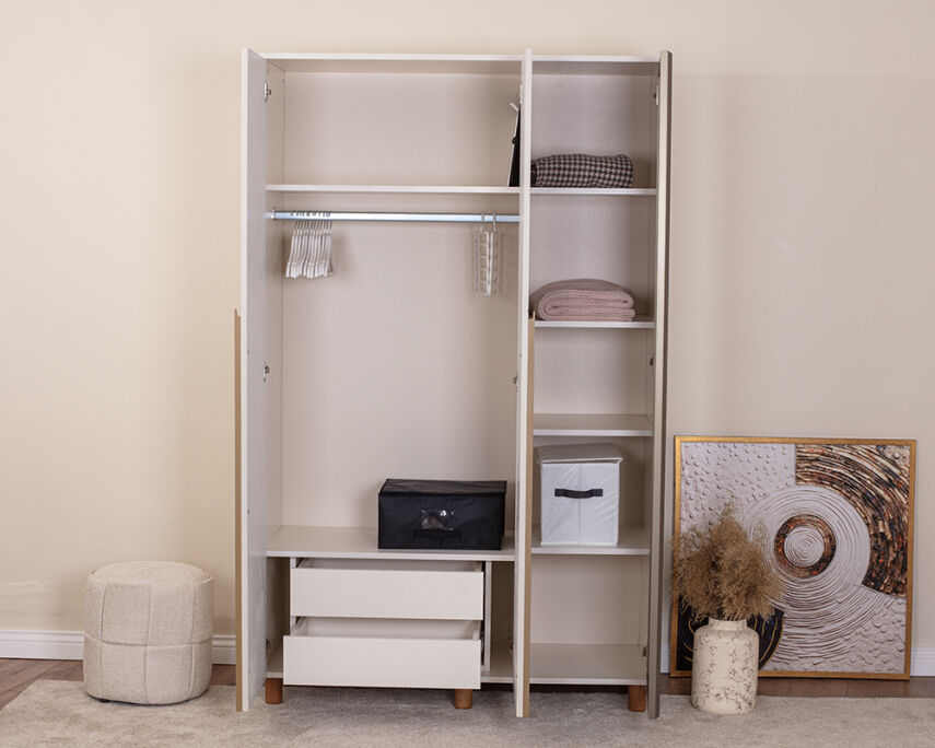 Vibe 3 Kapaklı Krem Gövde (2 Kapak Krem Lake 1 Kapak Aynalı) - 3