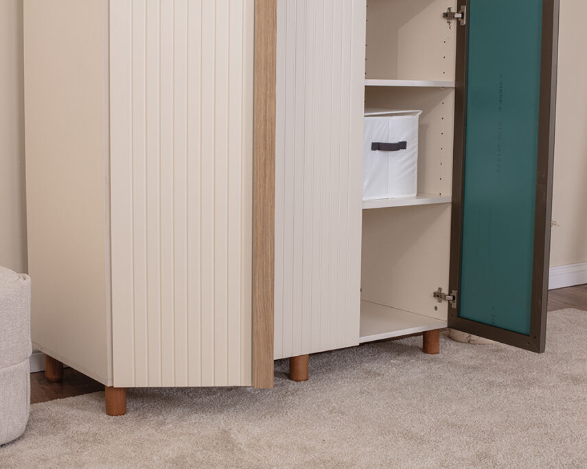 Vibe 3 Kapaklı Krem Gövde (2 Kapak Krem Lake 1 Kapak Aynalı) - 6