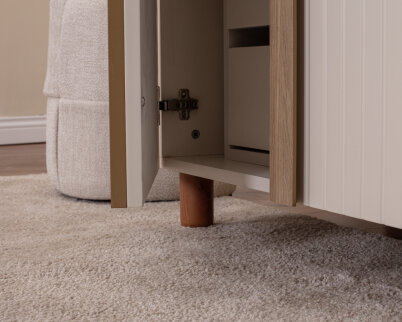 İtra 3 Kapaklı Gardırop Krem Gövde (2 Kapak Krem Lake 1 Kapak Aynalı) - 7