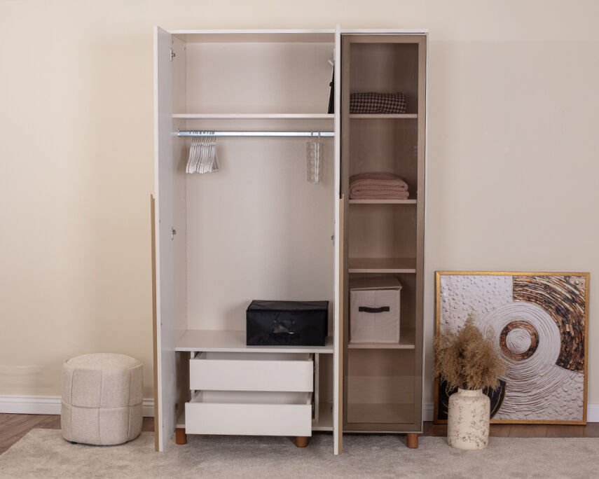 Vibe 3 Kapaklı Krem Gövde (2 Kapak Krem Lake 1 Kapak Camlı) - 3