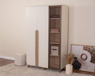 Vibe 3 Kapaklı Krem Gövde (2 Kapak Krem Lake 1 Kapak Camlı) - 