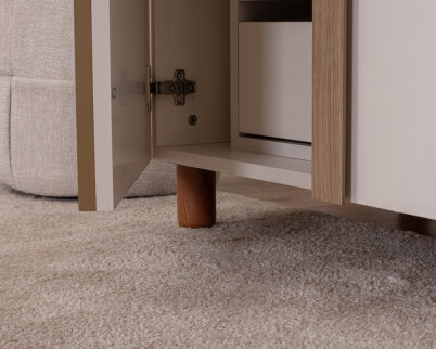 İtra 3 Kapaklı Gardırop Krem Gövde (2 Kapak Krem MDFLAM 1 Kapak Camlı) - 7