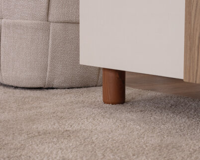 İtra 3 Kapaklı Gardırop Krem Gövde (2 Kapak Krem MDFLAM 1 Kapak Camlı) - 8