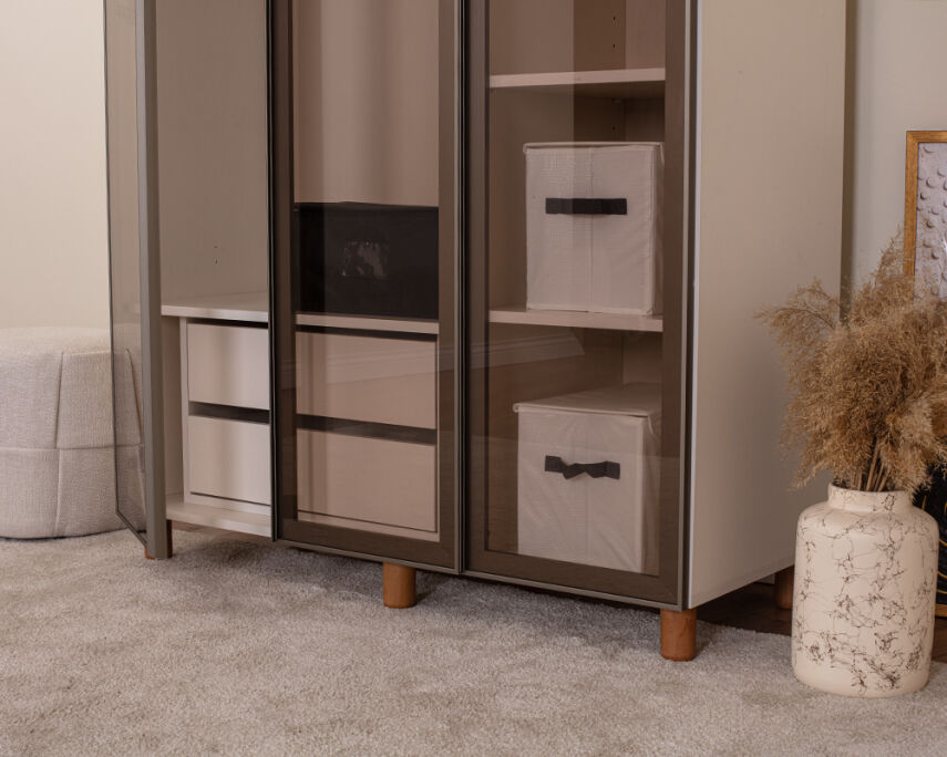 Vibe 3 Kapaklı Krem Gövde (Cam Kapak) - 4